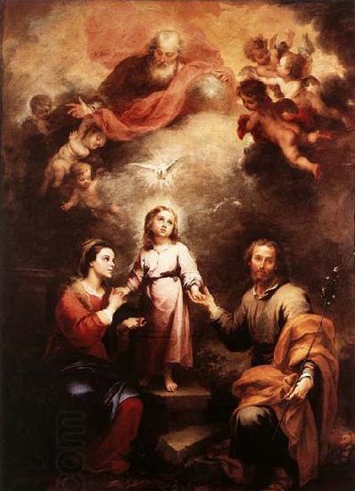 MURILLO, Bartolome Esteban The Two Trinities oil painting picture